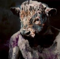 First time of the Minotaur - Painting - Maurizio L'Altrella